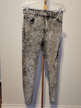 Refuge High-Waist Acid Wash Gray Women's Jeans